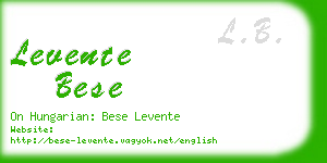 levente bese business card